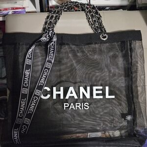 Source Unknown Black Mesh Tote Bag